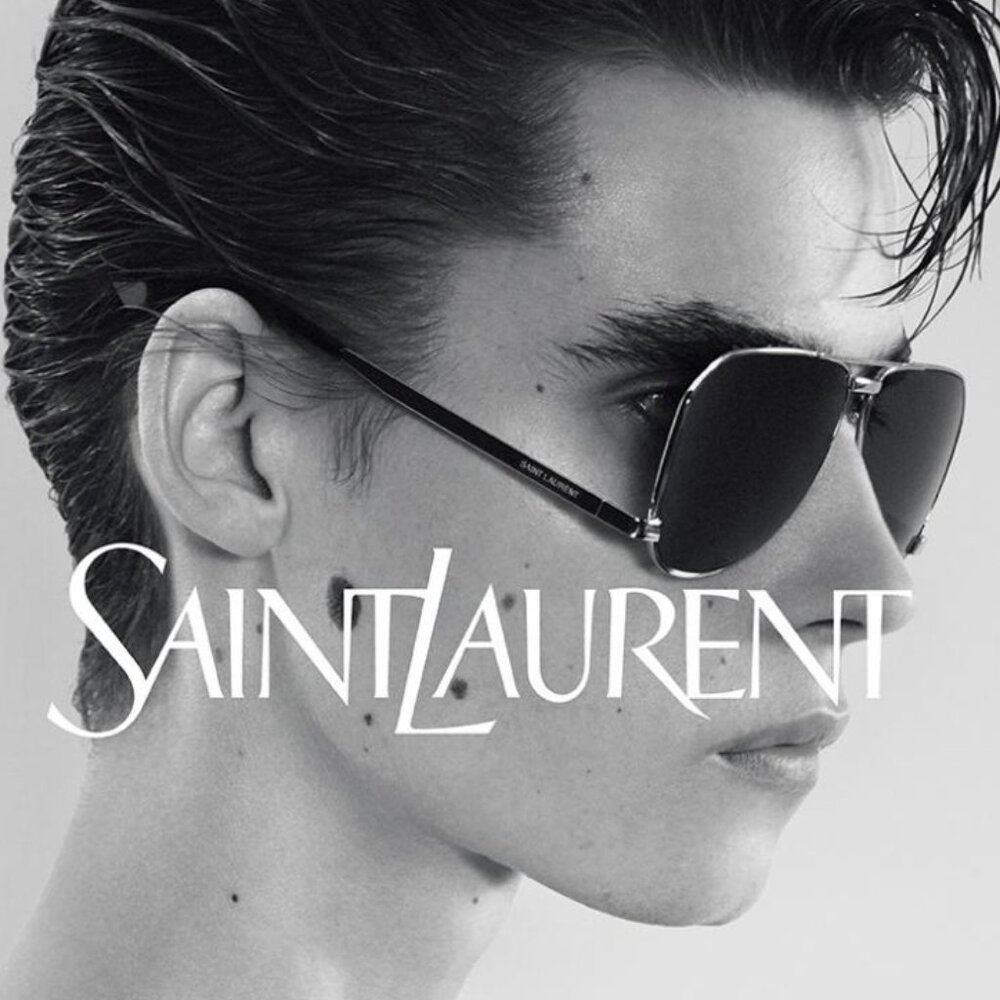 NEW SAINT LAURENT SUNGLASSES SL690 DUST 002 MEN SILVER EYEWEAR SL 690 DUST 002